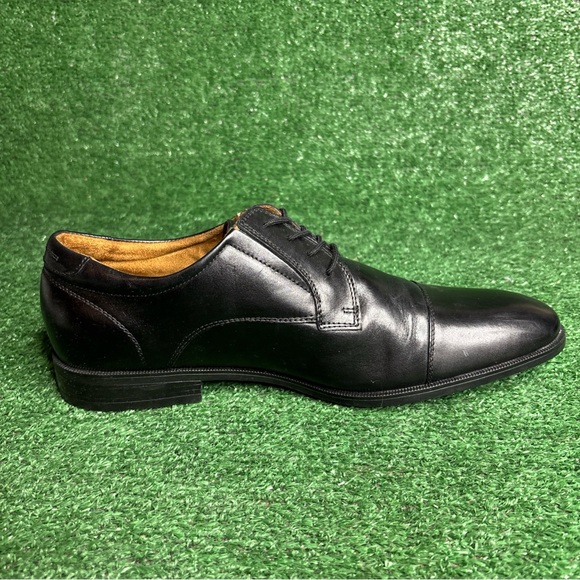 Aldo Black Leather Lace Up Almond Cap Toe Dress Shoes Mens Size 12 - Excellent - Picture 6 of 13